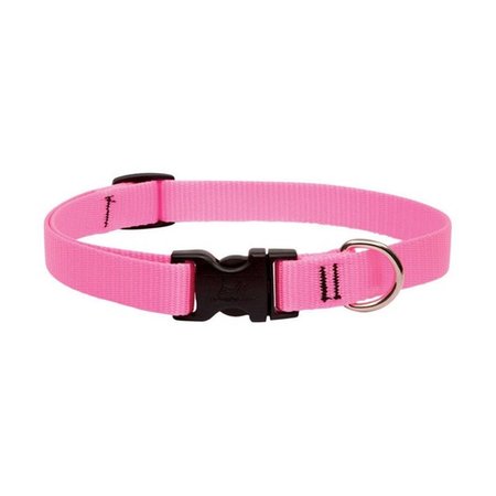 PETPALACE 57502 13-22 in. Adjustable Dog Collar  Pink PE612706